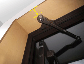 玄関用通風スクリーン・ドアクロ―ザー出幅の測り方
